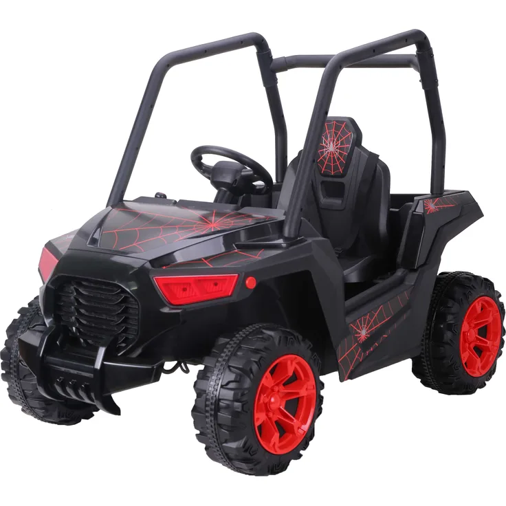 BoGi Buggy UTV Kinderfahrzeug Elektrofahrzeug Spider Kinder Elektroauto 12V 2x Motoren in Schwarz (S604)