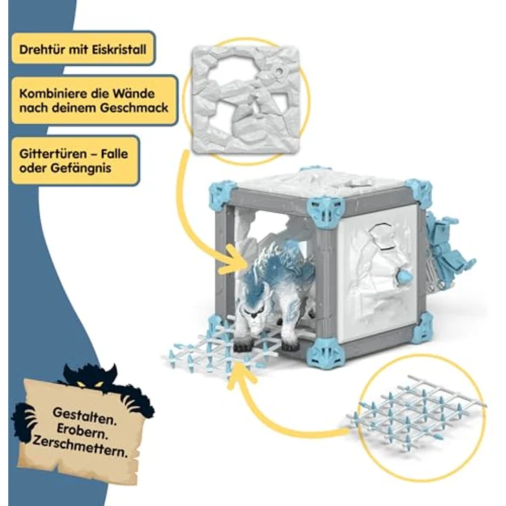 Schleich BattleCave Schneeschlitzer (42733) ELDRADOR, thematische Spielwelt mit Weltenkristall und kombinierbar mit BattleCaves und Arena, ca. 15 cm Kantenlänge – Bild 6