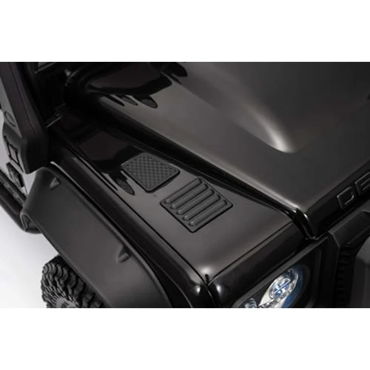 Beneo Elektrisches Kinderfahrzeug Land Rover Defender 110 SVX 12V, schwarz, 4X4-Antrieb, LED-Lichter, Bluetooth, USB/AUX, 2,4-GHz-Fernbedienung, Lithium-Akku – Bild 2