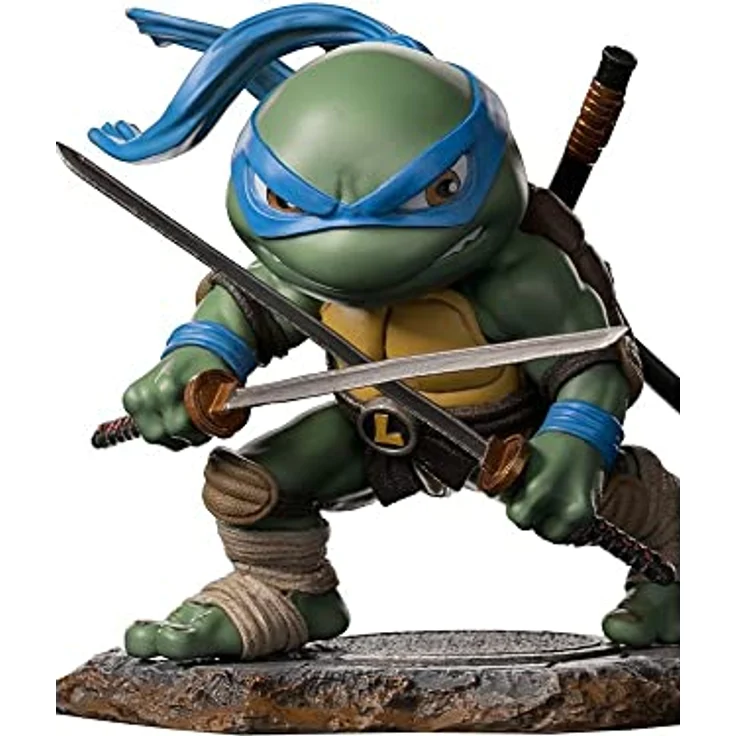 Iron Studios Teenage Mutant Ninja Turtles Mini Co. Leonardo, detailreiche Sammelfigur aus hochwertigem PVC, 12 cm hoch – Bild 2
