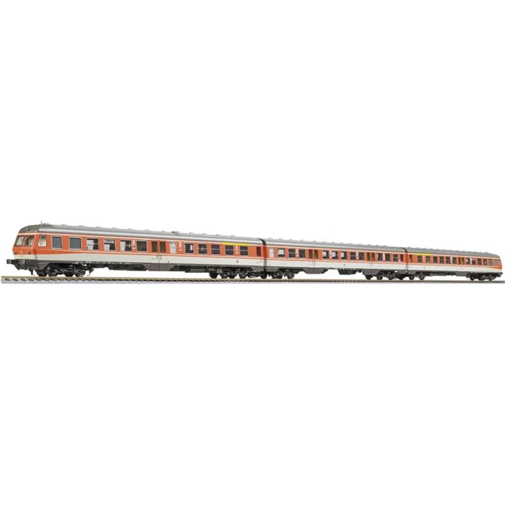 Liliput L133168 H0 Dieseltriebwagen BR 614/914, 3-teilig, blutorange/kieselgrau, Umbau DB AG