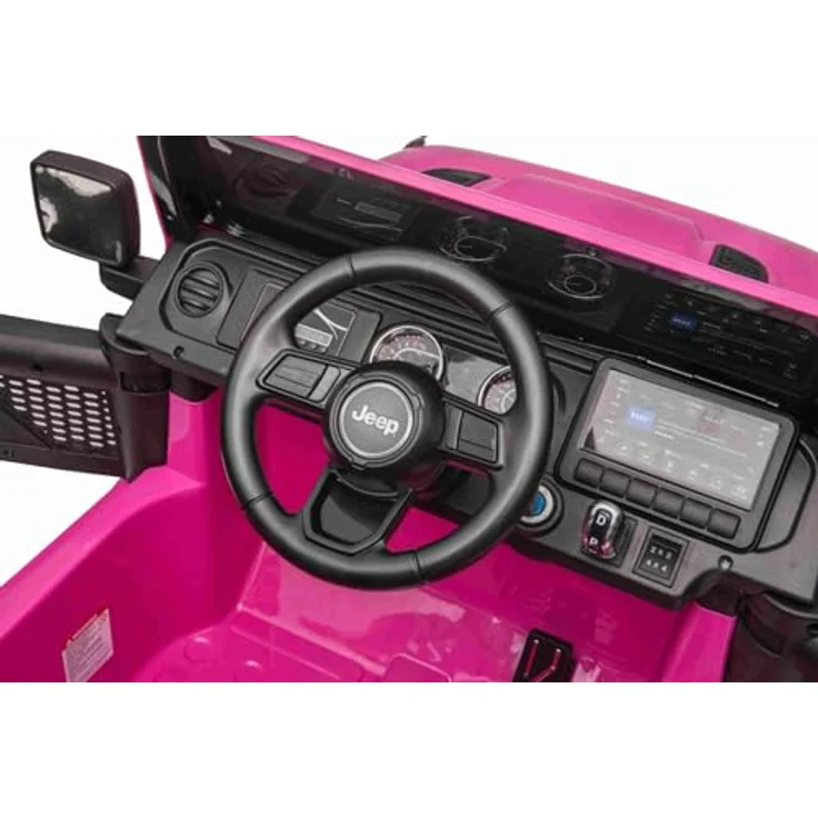 Beneo RIRICAR Elektroauto Jeep Wrangler, 12V, rosa, 2-Sitzer mit 2,4-GHz-Fernbedienung, Bluetooth-Radio, Lithium-Akku, EVA-Räder, für Kinder ab 3-8 Jahre – Bild 5
