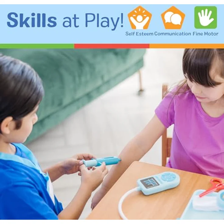 Melissa & Doug Gute Besserung Arzt-Spielset | Holzspielzeug | Rollenspielzeug | Montessori | Spielset | 3+ | Geschenk für Jungen oder Mädchen – Bild 6