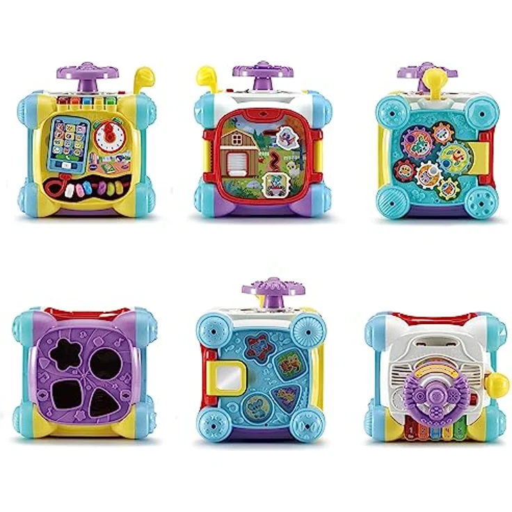 VTech Baby Spielspaß-Entdeckerwürfel – Interaktiver Spielwürfel mit Musik, Formen und beweglichen Elementen – Für Kinder von 12-36 Monaten – Bild 3