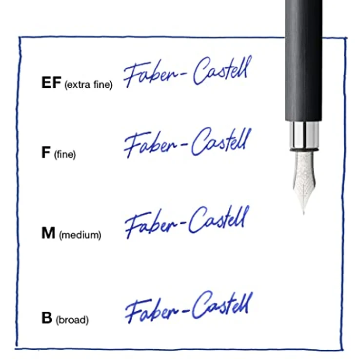 Faber-Castell Füllfederhalter AMBITION Edelharz, Premium Füller Edelstahlfeder Federbreite M - Eleganter Schreibgenuss in Schwarz – Bild 6