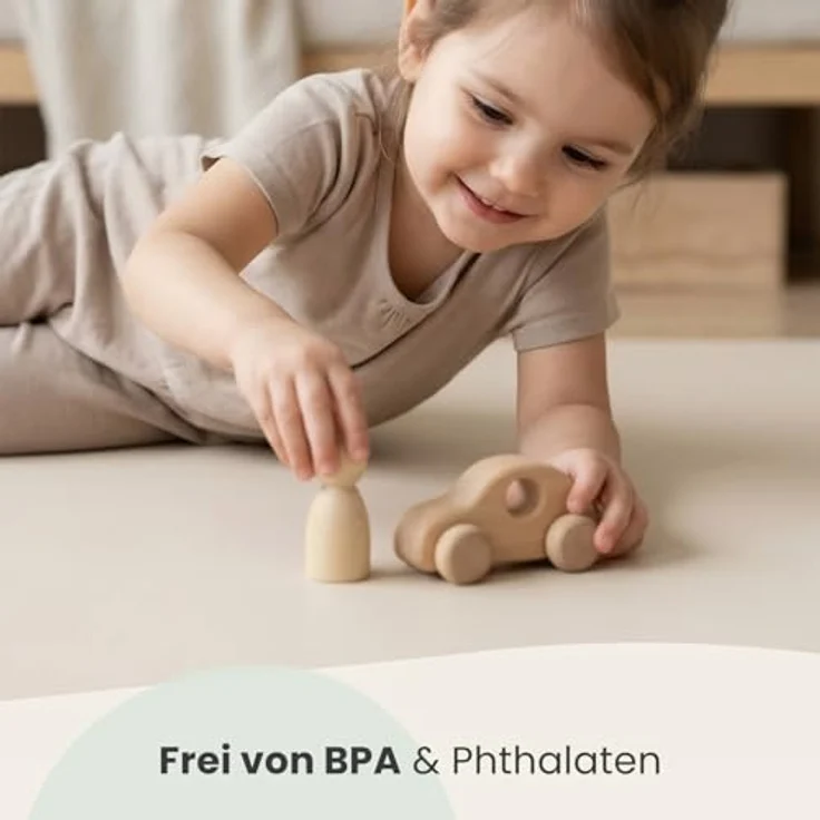 LittleTom Puzzlematte für Kinder, 18 Teile Spielmatte in modernen Pastelltönen, TÜV geprüft, 30x30 cm, beidseitig verwendbar und wasserfest, ideal für drinnen und draußen – Bild 3