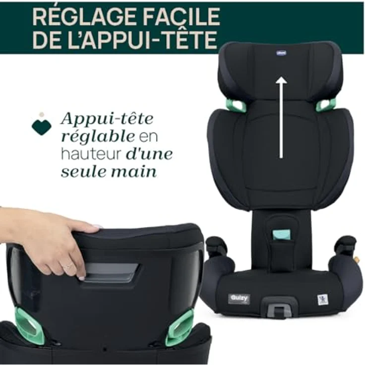 Chicco Autokindersitz QUIZY I-SIZE, mit patentiertem ONE-STEP-SYSTEM, nach ECE R129/03, ab 3 Jahre, bis 12 Jahre – Bild 6