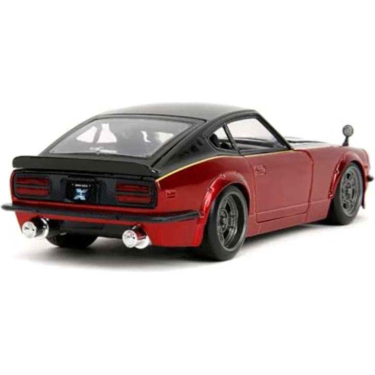 Jada Toys Datsun 240Z Modellauto 1972, rot, Fast & Furious 10, Maßstab 1:24, öffnende Teile, für Sammler ab 8 Jahre – Bild 2