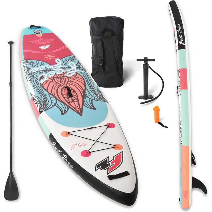 F2 SUP-Board Feel Free 10,2 Multicolor 2024, Stand Up Paddling Board für Damen und Mädchen