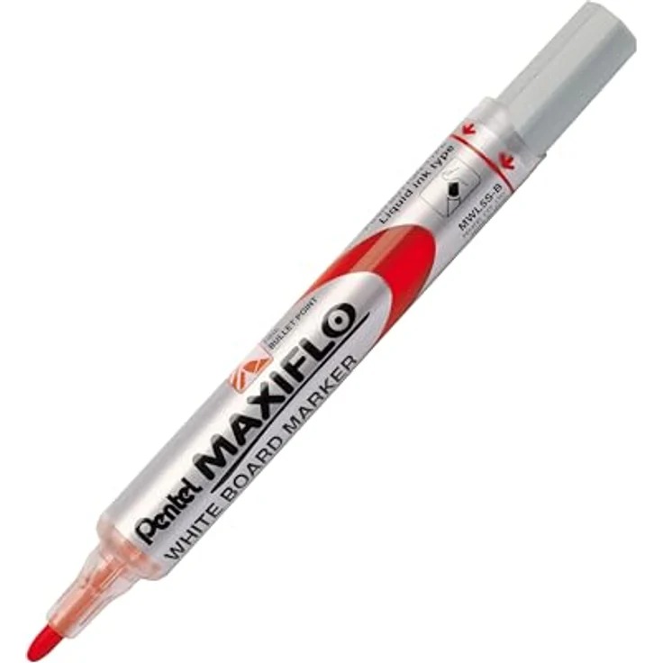PENTEL Whiteboardmarker Maxiflo 2,0mm rt, trocken abwischbar, Rundspitze – Bild 1