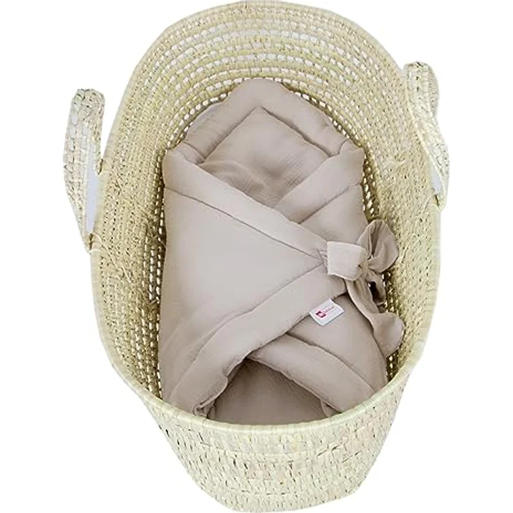 BabyLux Einschlagdecke Musselin BABYHÖRNCHEN 75 x 75 cm Baby Neugeborene Erstaussttatung Umschlagdecke (Sand) – Bild 2