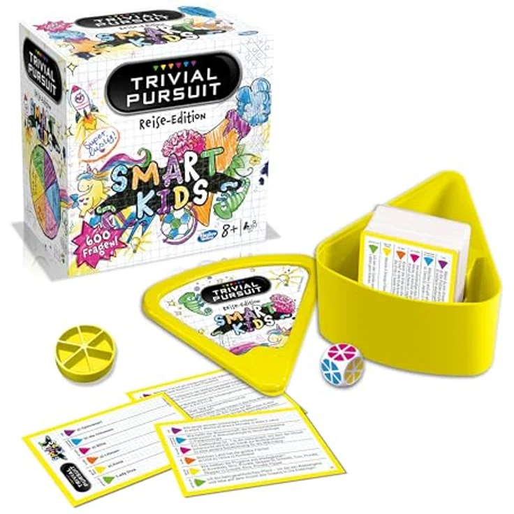 Winning Moves - Trivial Pursuit Smart Kids - Quizspiel für Kinder ab 8 Jahren in Deutsch, 100 Karten mit 600 Fragen – Bild 3