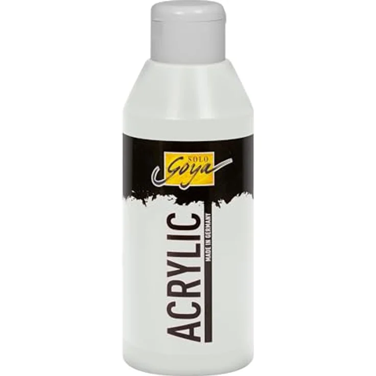 KREUL Solo Goya Acrylic silber, 250 ml Acrylfarbe in Studienqualität, wasserverdünnbar, schnell matt trocken, gut deckend, wasserfest – Bild 1