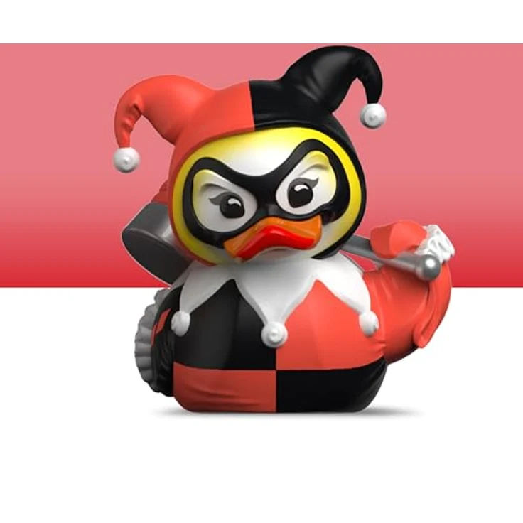 TUBBZ Klein Mini Harley Quinn Sammelfigur aus Vinyl-Gummi, 5 cm große Gummiente - Offizielles DC Comics Merchandise – Bild 4