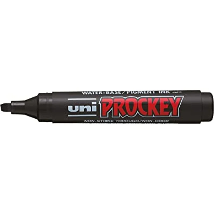 uni-ball Uni Prockey Uni Mitsubishi Pencil – Permanentmarker geruchslos PM126 – Multihalter, Wasserbasis, geruchsneutral – abgeschrägte Spitze 5,7 mm – Null-Verpackung aus Kunststoff – 8 Farben – Bild 2