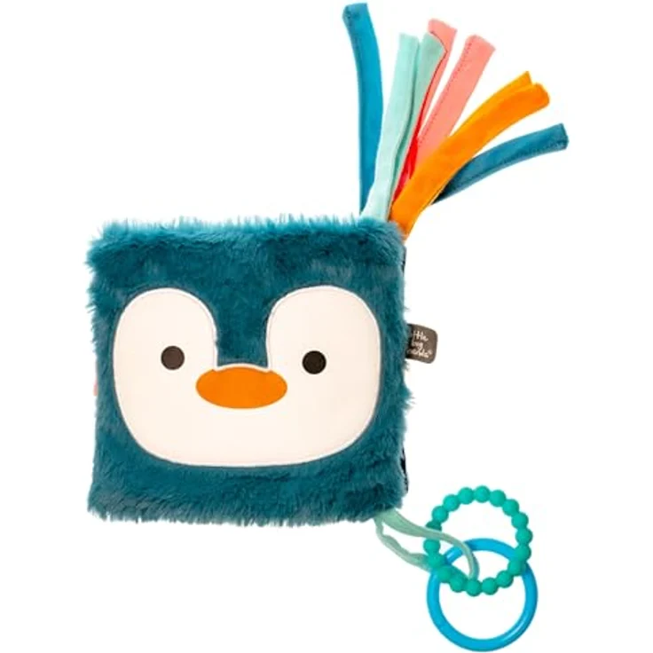 Little Big Friends Soft Activity Book 2 in 1, Mehrzweck-Entwicklungsspielzeug mit Beißring und einfacher Befestigung am Kinderbett – Bild 1