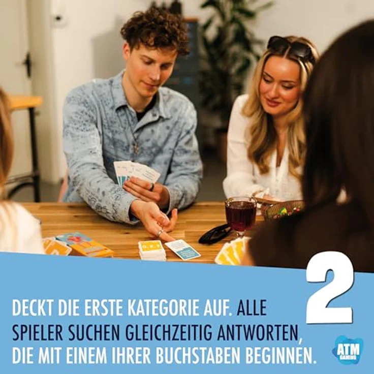 ATM GAMING QuickStop - Das Buchstaben-Duell - Familien-Edition, Gesellschaftsspiel für 2-7 Spieler ab 7 Jahren, 240 familienfreundliche Themenkategorien, umweltfreundlich gedruckt – Bild 6
