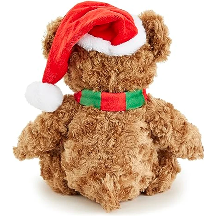 Zappi Co Weihnachtsbär Plüschtier, weiches Kuscheltier (28-30 cm) für Neugeborene, gefüllt mit recyceltem Material, Waschbar bis 40 Grad – Bild 4