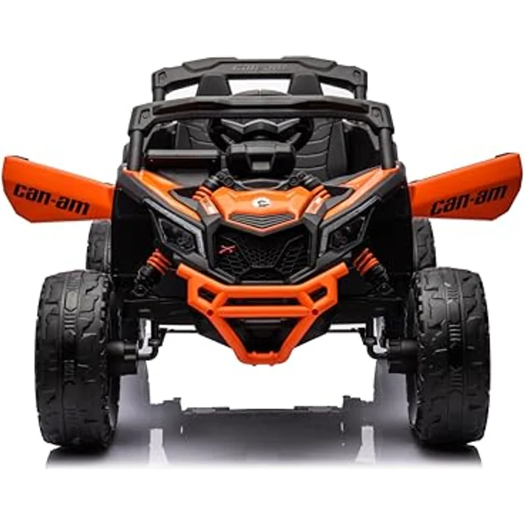 ES-TOYS Can Am Maverick UTV, Kinderfahrzeug Elektroauto mit 2x200W Motoren, Orange, integriertem MP3-Player und Fernbedienung – Bild 5