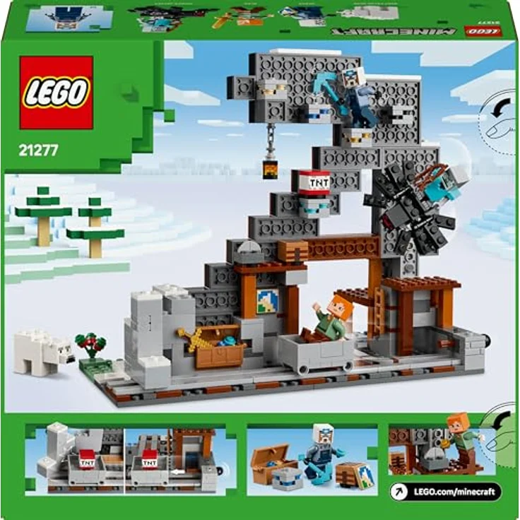 LEGO Minecraft 21277, Spitzhackenmine Bausatz mit 3 Figuren, interaktive Spielzeugwelt für kreative Abenteuer, mehrfarbig – Bild 8