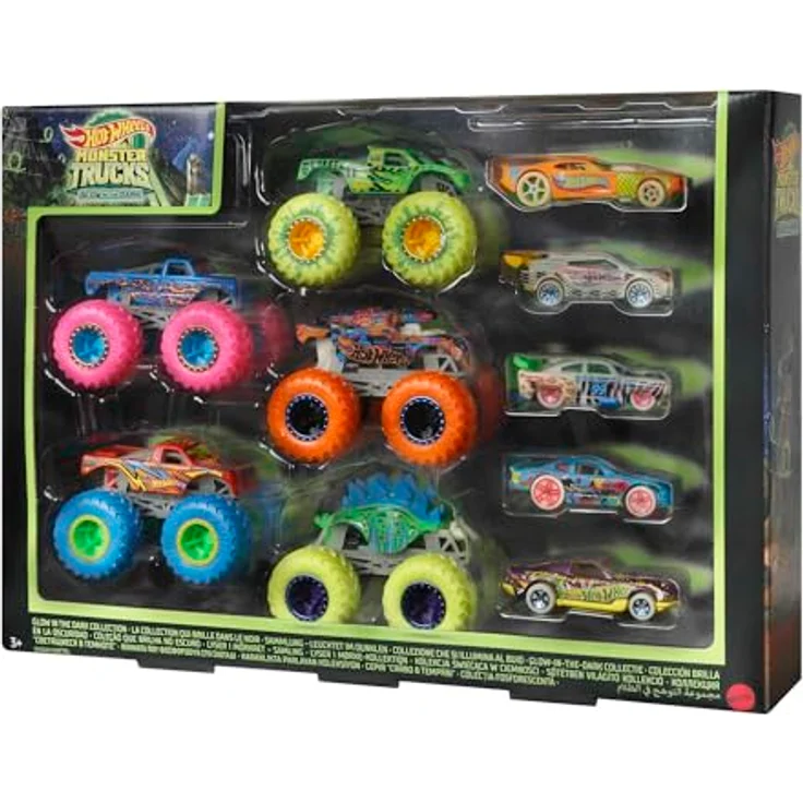 Hot Wheels Monster Truck Glow In The Dark Car Bundle – Bild 2
