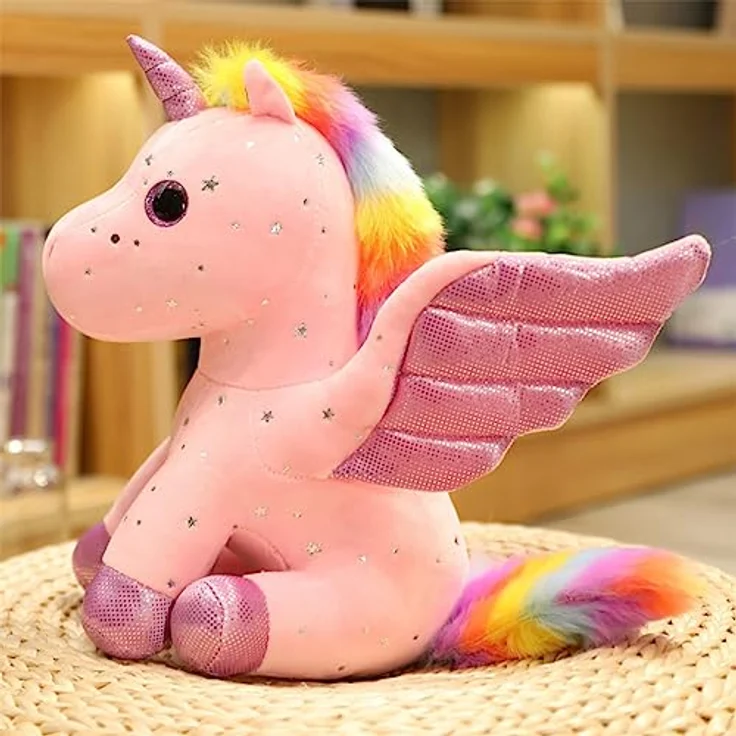 Trayosin Kuscheltier Einhorn 20cm, Plüschtier für Mädchen, weiches Spielzeug in rosa, blau, lila und weiß, ideal für 3-8 Jahre alte Kinder – Bild 2
