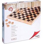 Cayro Dame Holzmodell Brettspiel für 2 Spieler, ab 7 Jahren, fördert Strategie und Intellekt, 290 x 290 mm