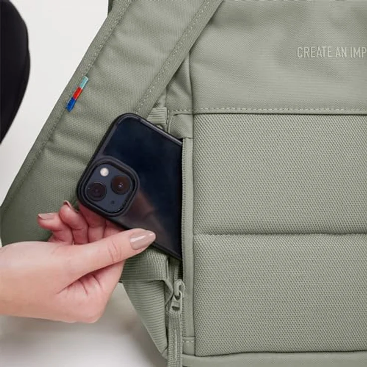 Got Bag DAYPACK 2.0, Wanderrucksack mit 11 l Volumen, ergonomischen Schultergurten und verstecktem Fach, grau – Bild 6