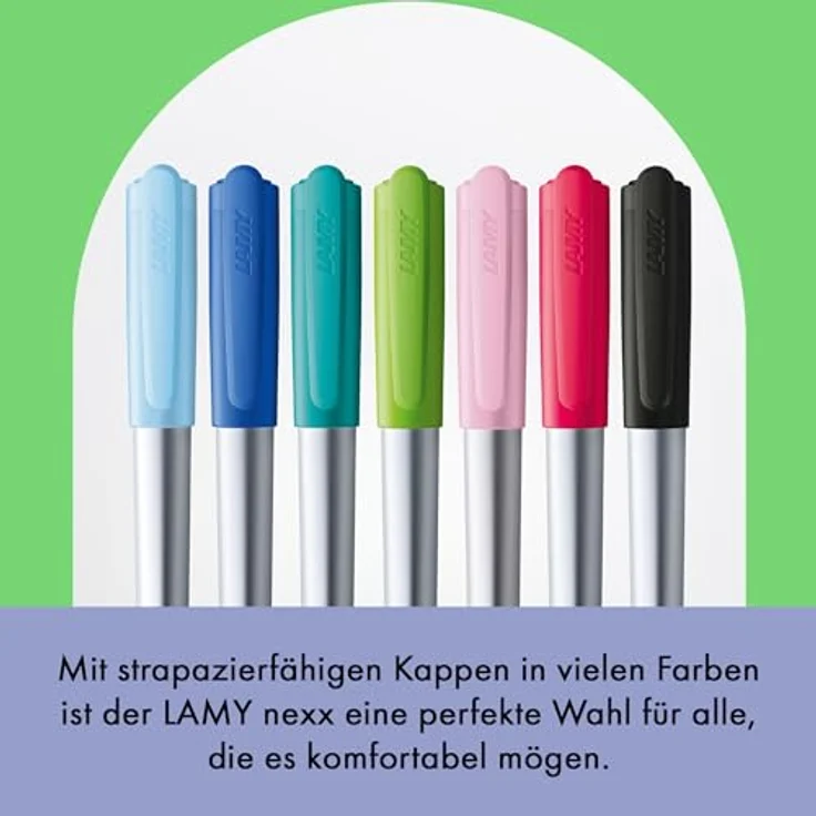 LAMY nexx Füllfederhalter, ergonomisches Design, neonyellow, Feder A für Anfänger – Bild 6