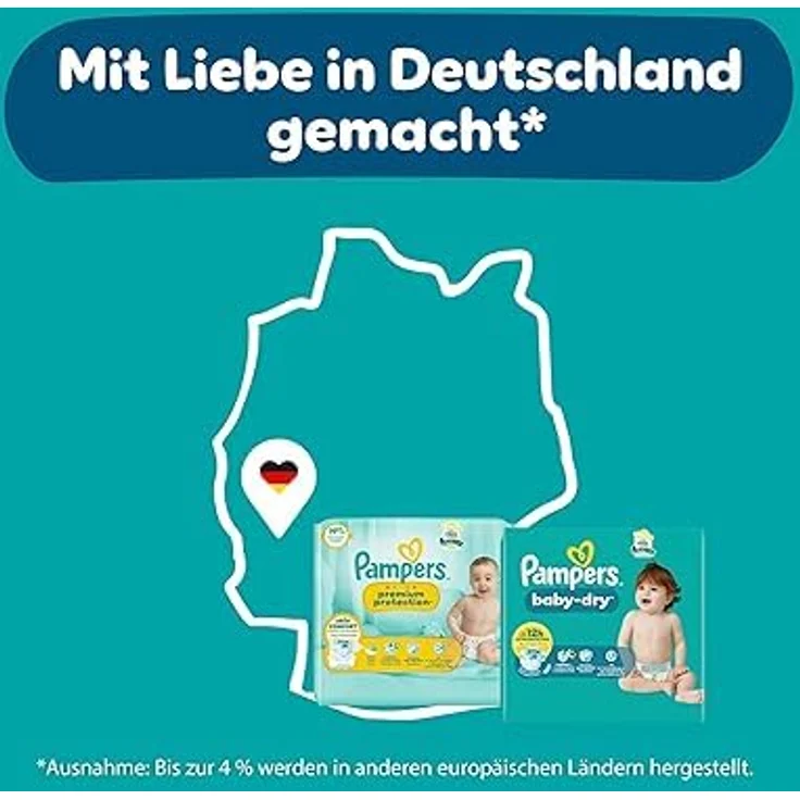 Pampers Premium Protection Windeln Gr.1 Newborn (2-5 kg), Halbmonatsbox, 180 St, 100% Auslaufschutz, ultra weich, Dermacomfort Innenvlies – Bild 4