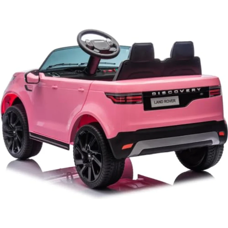 Land Rover Discovery Kinder Elektroauto 12V, mit Fernbedienung, für 1-6 Jahre, rosa, MP3-Player, LED-Scheinwerfer, Sicherheitsgurte – Bild 8