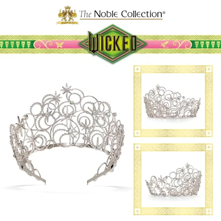 The Noble Collection Wicked Glinda Bubble Crown - Authentische Nachbildung mit hochwertigen Metallen und schillernden Edelsteinen, Jugendgröße, ca. 7,8 cm – Bild 5