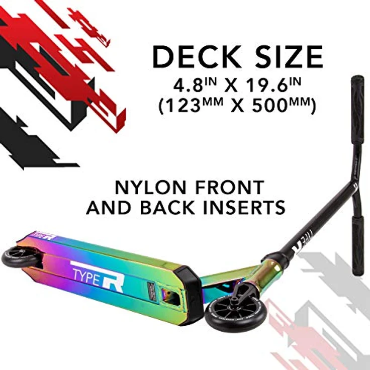 Root Industries Stuntscooter Root Industries Type R Stunt-Scooter H=82,5cm Neochrom, Kompletter Stunt-Scooter mit Aluminium Deck und 110mm Rollen – Bild 4