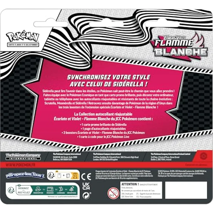 Asmodee Pokémon: Tech Sticker 3-Pack mit Reshiram ex und Keldeo ex, Flamme Blanche – Bild 2