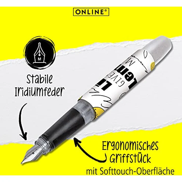 Online Pen Füller Campus Füllhalter, ergonomisch, ideal für die Schule, blau, hergestellt in Deutschland – Bild 2