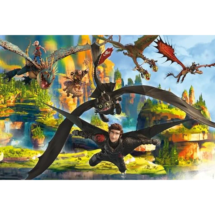 Schmidt Spiele 56548 Dragons, fliegendes Drachen Kinderpuzzle aus Graspappe, 150 Teile, inkl. Puzzleposter, für Kinder ab 7 Jahren – Bild 4