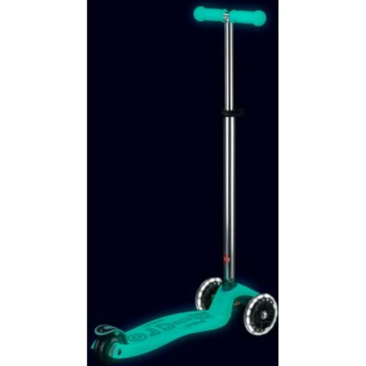 Micro Maxi Micro Deluxe Glow LED Kinderroller | Scooter | LED-Leuchten in jelly green – Bild 6