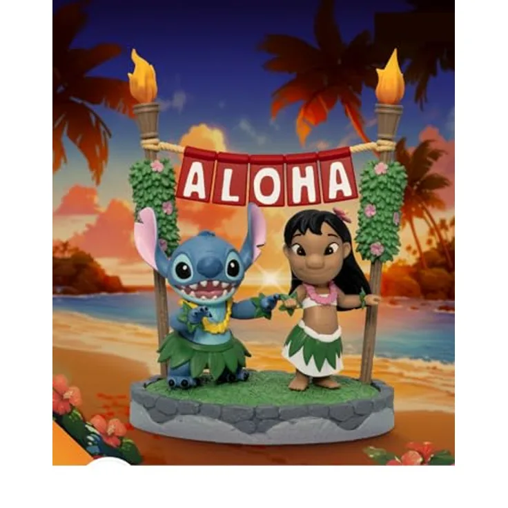 Beast Kingdom Toys Lilo & Stitch D-Stage PVC Diorama, Sammelfigur, 16 cm, detailreich und stabil