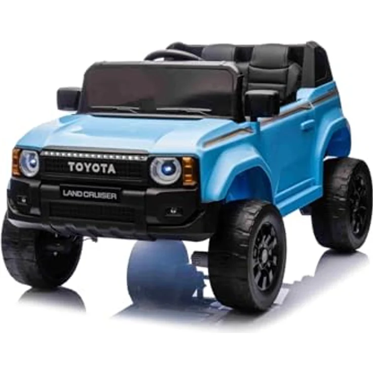 Beneo Motors Elektrisches Kinderauto Toyota Landcruiser 12V, blau, 2,4 GHz Fernbedienung, Bluetooth, USB/AUX, Federung, 2 x 25W Motor, ORIGINAL-Lizenz – Bild 1