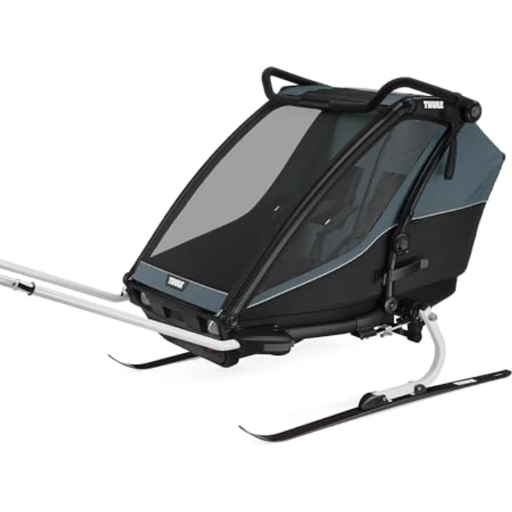 Thule Chariot Cab, Veloanhänger für bis zu 2 Personen, faltbar, maximale Zuladung 45 kg, inkl. Sicherheitsmerkmalen – Bild 7