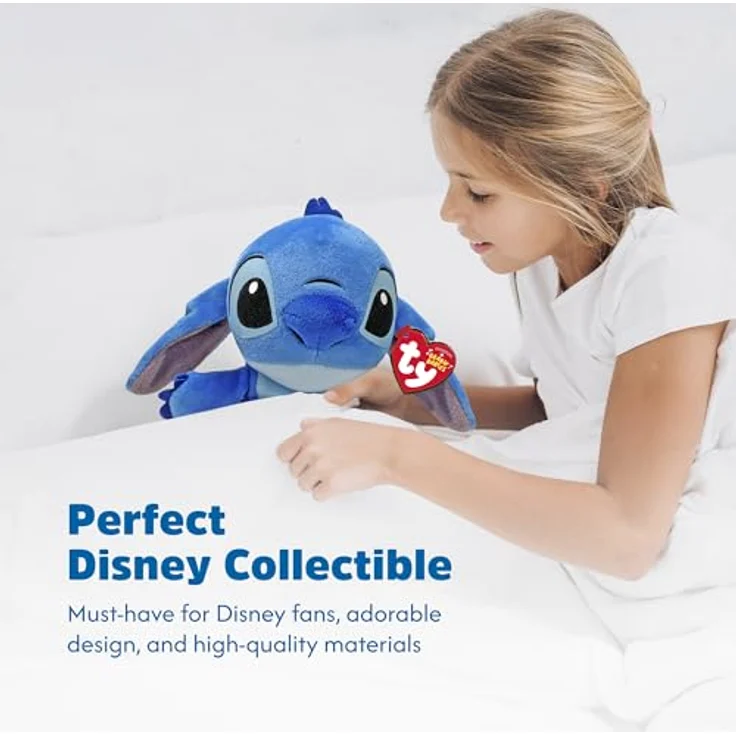 TY Disney Beanies Stitch Plüschtier - Weicher Teddy für Kinder und Babys - Kuscheliges Sammler-Stofftier, blau - Preisvergleich – Bild 5