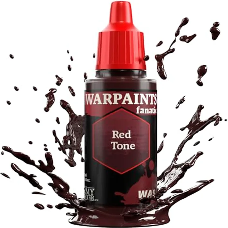 The Army Painter Warpaints Fanatic Wash: Red Tone, rote Waschung zur Verstärkung von Details auf Miniaturen, hochwertige Acrylfarbe mit intensiver Pigmentierung