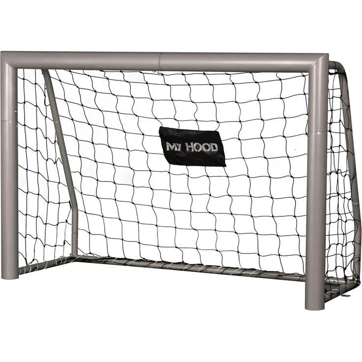 Euro Play Fußballtor, verzinkter Stahl mit grauer Pulverbeschichtung, 150 x 100 x 60 cm, stabil und rostgeschützt