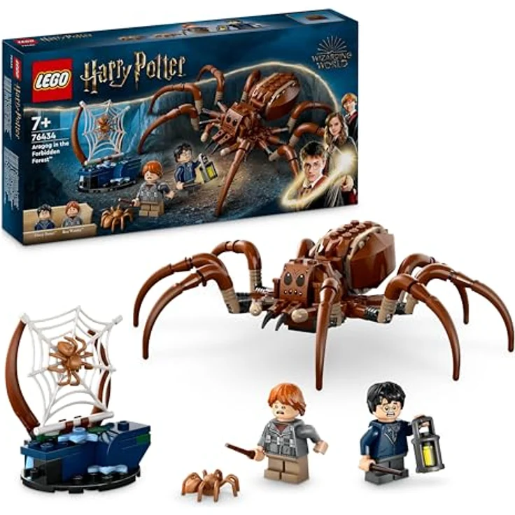 LEGO Harry Potter Aragog im Verbotenen Wald, Fantasy-Spielset mit Spinnen-Figur, Fabelwesen, 2 Minifiguren, magisches Geschenk für Jungen, Mädchen und Fans ab 7 Jahren 76434 – Bild 1
