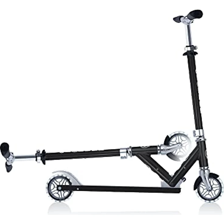 Globber Flow Element Lights 721-120, Scooter mit stabilem Aluminiumrahmen, schwarzen Polyurethanrädern und einstellbarem Lenker, max. Tragfähigkeit 100 kg – Bild 7