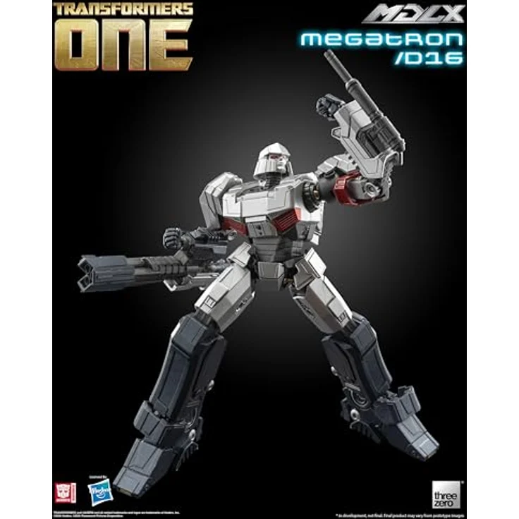 threezero Transformers One: Megatron/D16 MDLX Actionfigur mit 46 Gelenkpunkten, metallischen Brust- und Schulterteilen, Laser Blaster und Fusion Cannon, 16,1 cm hoch – Bild 5