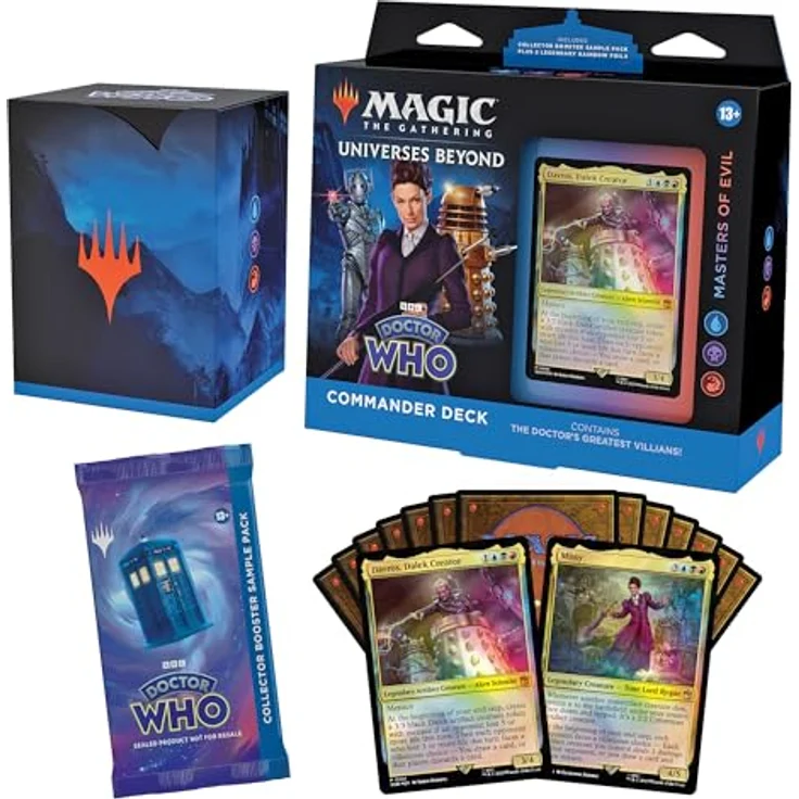 Wizards of the Coast Magic the Gathering Universes Beyond: Doctor Who Commander-Decks Display (4), 4 Decks mit je 100 Karten, inkl. Foilkarten und Spielsteinen, englisch – Bild 2