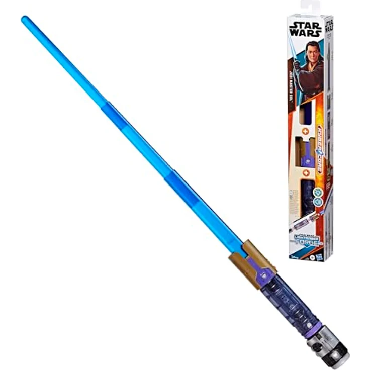 Star Wars Lightsaber Forge Kyber Core Jedi Master mit blauen Lichteffekten im transparenten Kern, Spielzeug für Kinder ab 5 Jahren, perfekt als Teil eines Superhelden-Kostüms, etwa zu Halloween – Bild 5
