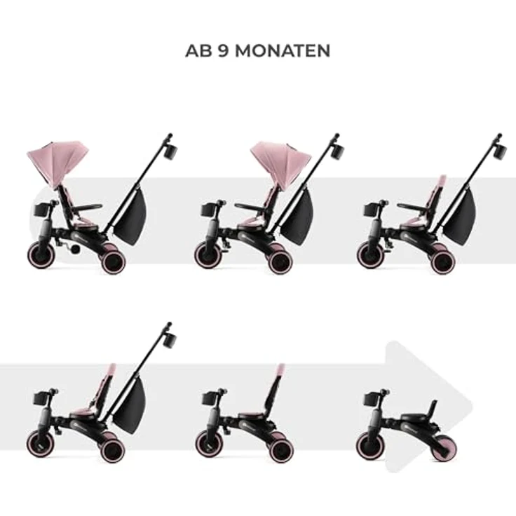 KinderKraft Tricycle JAZZ 2, Dreirad für Kinder, pink – Bild 3