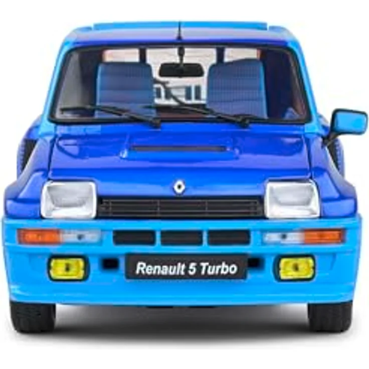 Solido Modellauto Renault 5 Turbo, Maßstab 1:18, blau, Die-cast mit Fensterkarton und Kunststoffsockel – Bild 3